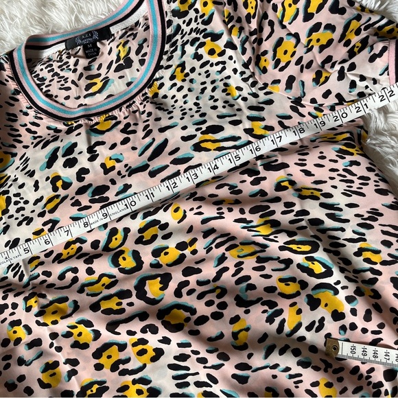 NWT A.Z.I. New York Pastel Relaxed fit Leopard Print Blouse Size M - Picture 9 of 14